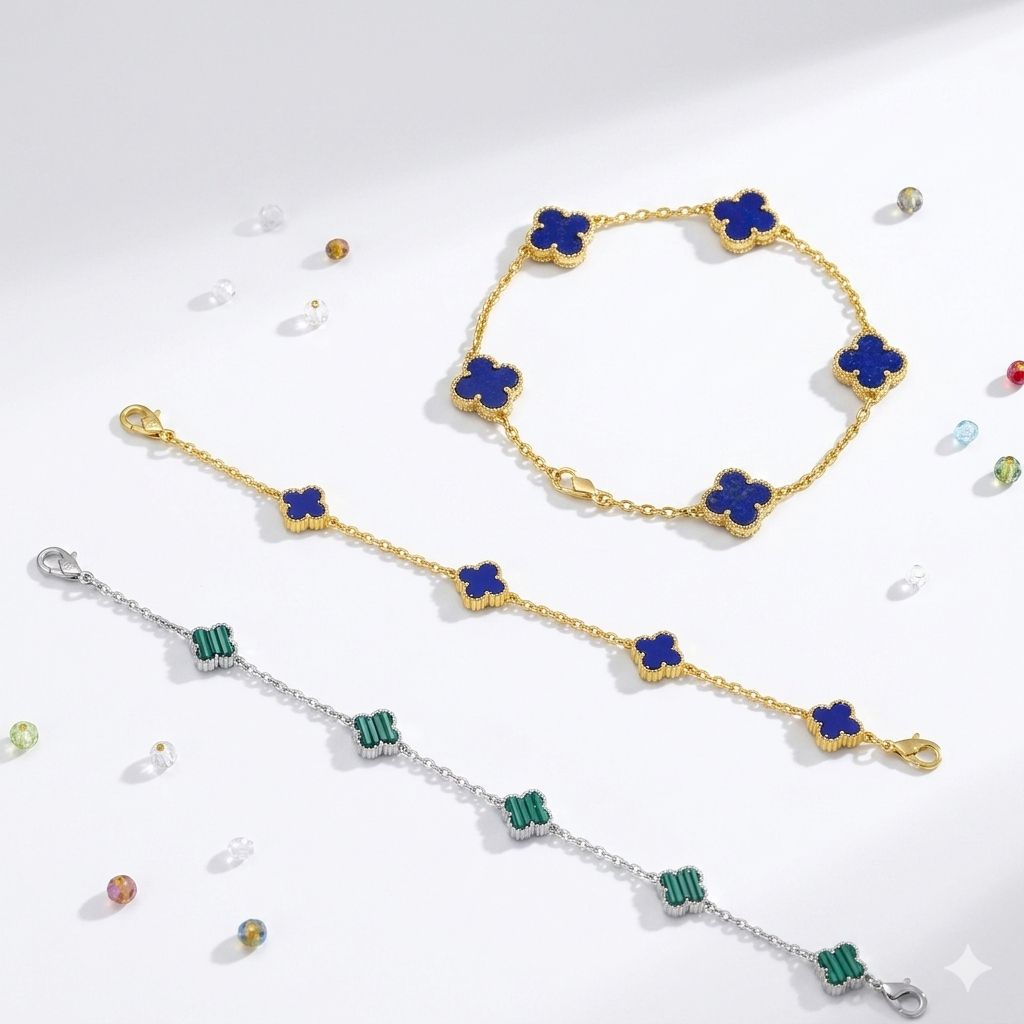 Royal Clover Charm Bracelet Set